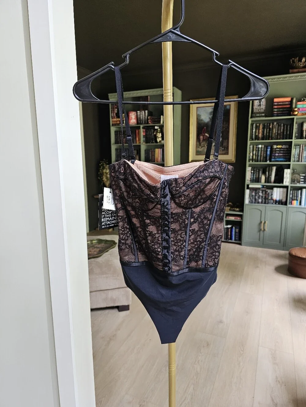 NWT - CAMI NYC x REVOLVE Bianca Silk Floral Lace Bustier Corset Bodysuit